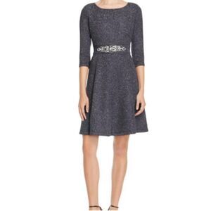 Eliza J. Dress Women’s Size 8 Jeweled Belt Sparkle Sleeved Dress